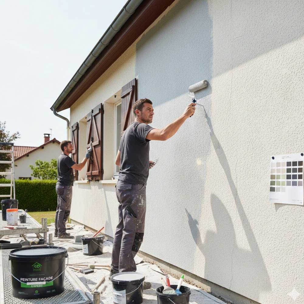 Peinture de façade de maison